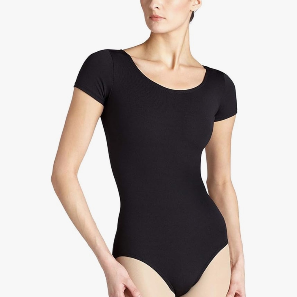 Capezio Black Short Sleeve Leotard TB133